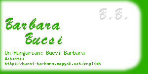 barbara bucsi business card